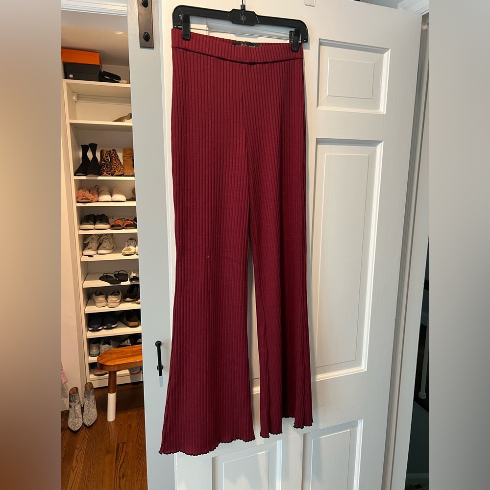 House of Harlow x Revolve Maroon Flare Pant